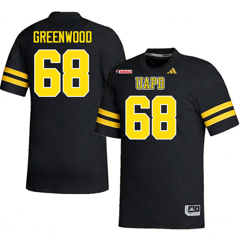 Arkansas-Pine Bluff Golden Lions #68 L.C. Greenwood College Football Jerseys,Uniforms-Black